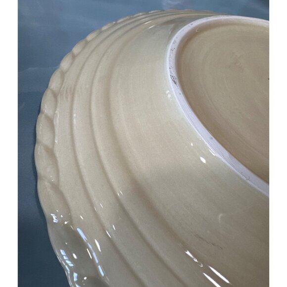 Artimino Tuscan Countryside CREAM Plates Embossed rope and Ring About Ten Inches - Picture 5 of 8